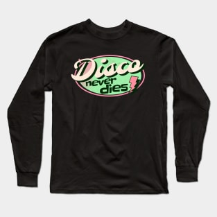 DISCO - Never Dies Retro (mint/pink) Long Sleeve T-Shirt